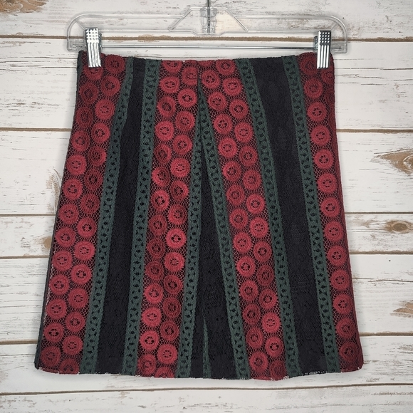 ✨3/$15✨ Xhilaration Mystic Heritage Lace Boho Skirt Small - Picture 1 of 9